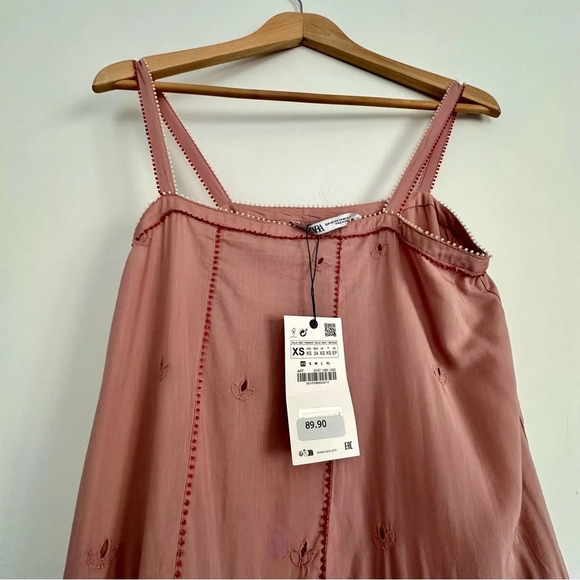NWT Zara Embroidered and beaded Maxi dress Size: XS - Picture 5 of 6